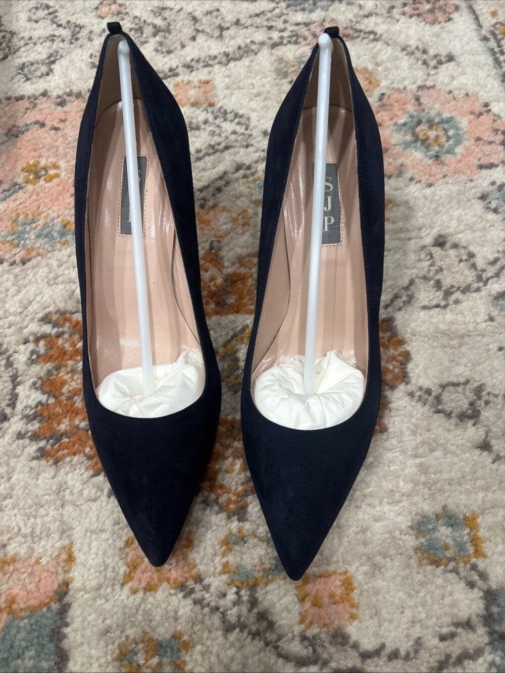 Navy Suede SJP Fawn Pumps